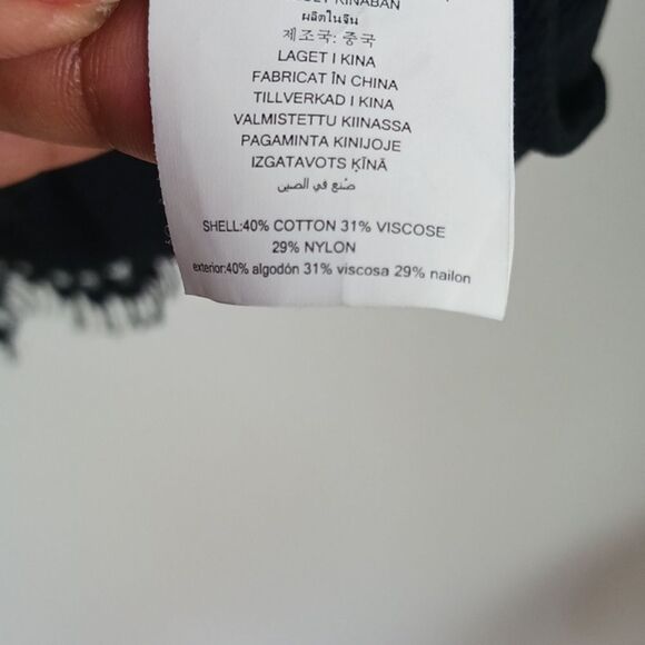 Michael Michael Kors black lace floral short sleeve modest midi dress sz 10 - Picture 15 of 15